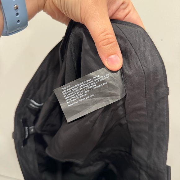 Theory Treeca 2 Good Wool Crop Suit Pants Black Size 10 - Picture 7 of 7